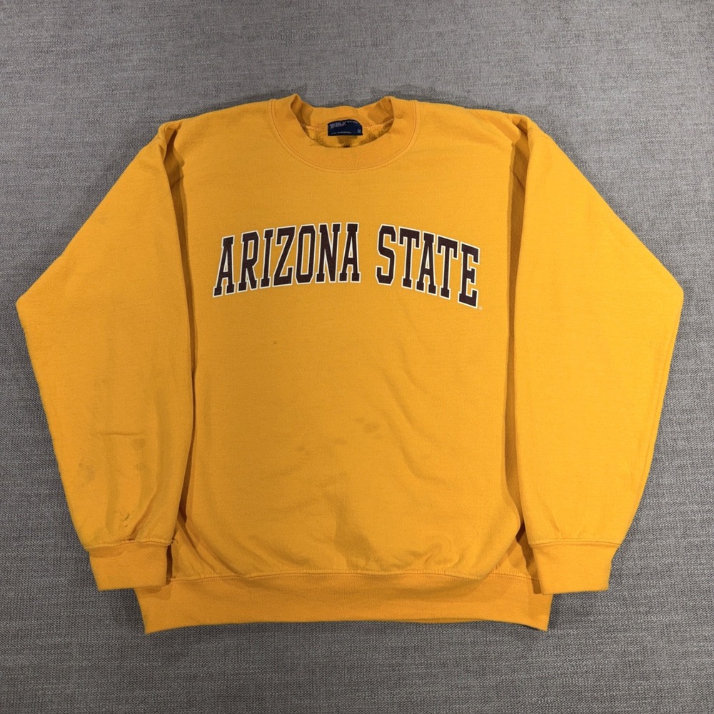 MV Sport Arizona State Sweatshirt Mens Medium Gold Good ASU Crewneck Graphic